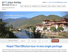Tablet Screenshot of himalayasguide.com